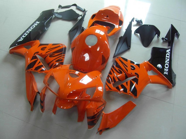 Naranja Negro Llama Carenado Moto CBR 600 RR 05-06 Naranja Negro Llama Carenado Moto CBR 600 RR 05-06