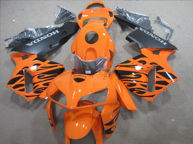 Naranja Negro Plástica Moto CBR 600 RR 05-06 Naranja Negro Plástica Moto CBR 600 RR 05-06