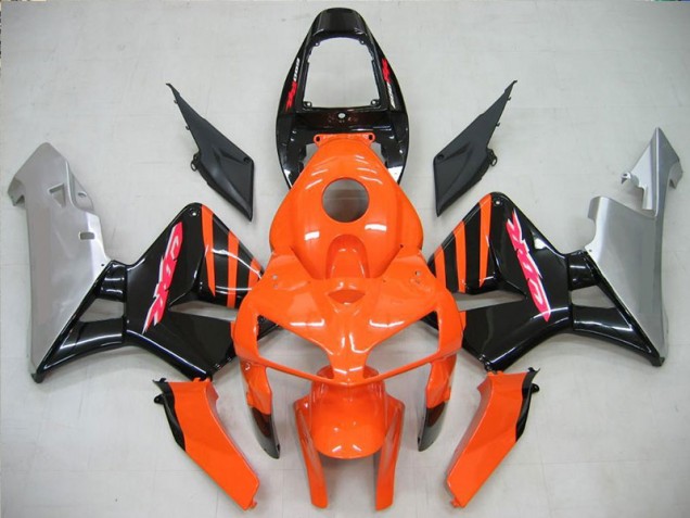 Naranja Negro Plástico Moto CBR 600 RR 05-06 Naranja Negro Plástico Moto CBR 600 RR 05-06