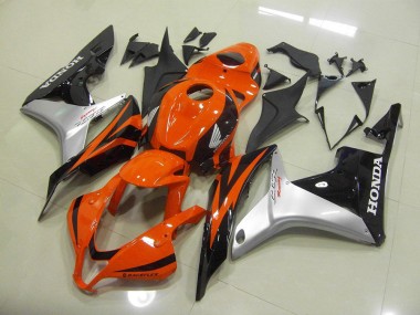 Naranja Plata Negro Inyección Kit Carenado Moto CBR 600 RR 07-08