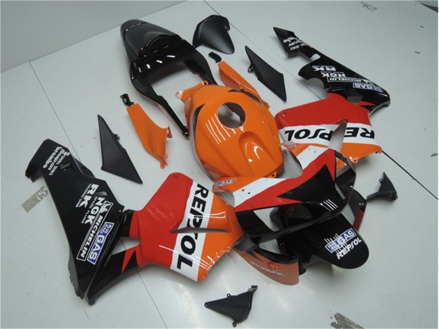 Naranja Rojo Negro Repsol Carenado Moto CBR 600 RR 03-04 Naranja Rojo Negro Repsol Carenado Moto CBR 600 RR 03-04