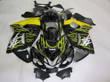 Negro Amarillo Llama Carenado Moto GSXR 1300 Hayabusa 08-19