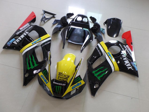 Negro Amarillo Monster Carenado Moto R6 98-02