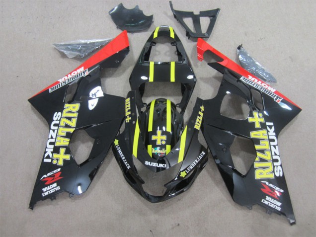 Negro Amarillo Rizla ABS Moto Plástica GSXR 600 K4 04-05 Negro Amarillo Rizla ABS Moto Plástica GSXR 600 K4 04-05