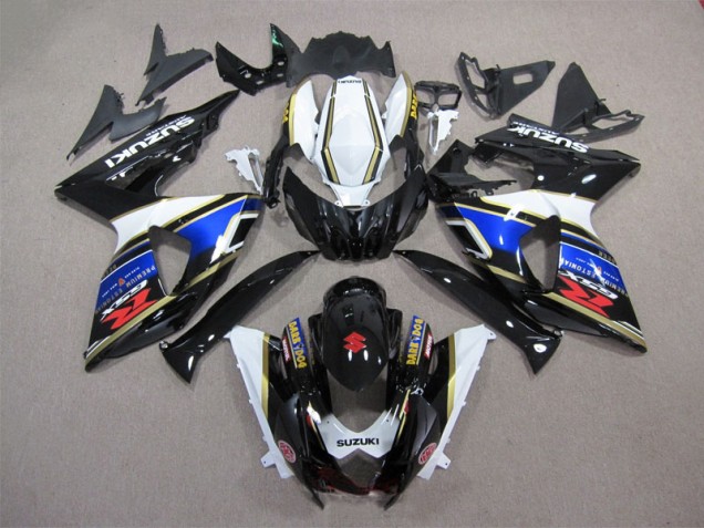 Negro Azul Blanco Oscuro Dog Carenado Moto GSXR 1000 K9 09-16 Negro Azul Blanco Oscuro Dog Carenado Moto GSXR 1000 K9 09-16