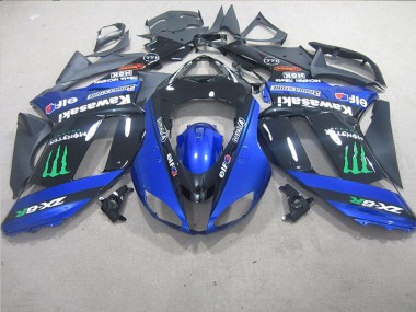 Negro Azul Monster Carenado Moto ZX6R 07-08