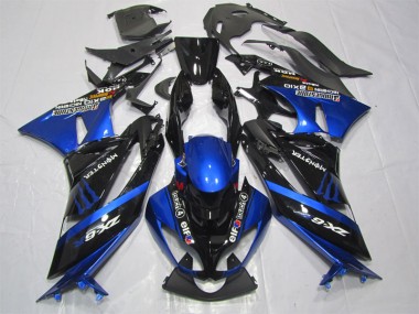 Negro Azul Monster Carenado Moto ZX6R 09-12