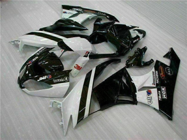 Negro Blanco 3M Touch4 Inyección Kits Carenado Moto ZX6R 09-12 Negro Blanco 3M Touch4 Inyección Kits Carenado Moto ZX6R 09-12