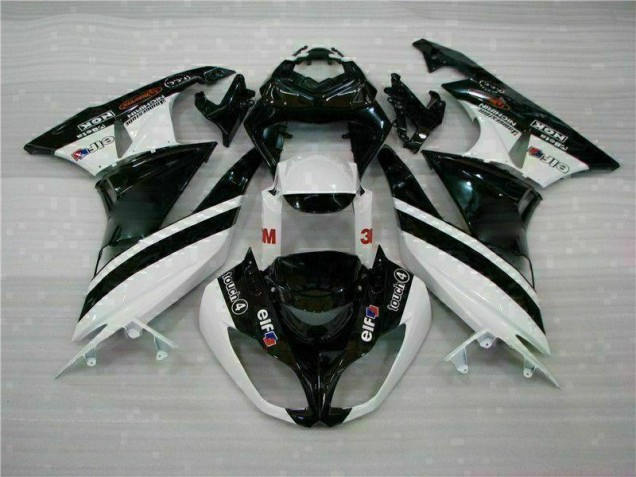 Negro Blanco 3M Touch4 Inyección Kits Carenado Moto ZX6R 09-12 Negro Blanco 3M Touch4 Inyección Kits Carenado Moto ZX6R 09-12
