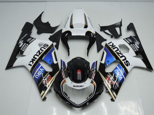 Negro Blanco Azul Viru Carenado Moto GSXR 750 K1 K2 K3 01-03 Negro Blanco Azul Viru Carenado Moto GSXR 750 K1 K2 K3 01-03