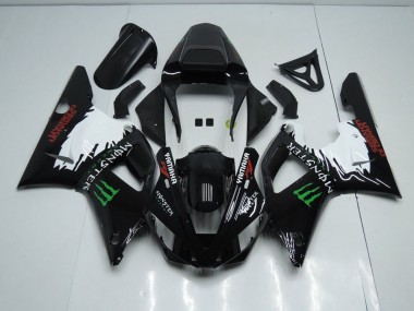 Negro Blanco Monster Carenado Moto R1 00-01