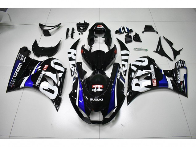 Negro Blanco Motul Carenado Moto GSXR 1000 17-23 Negro Blanco Motul Carenado Moto GSXR 1000 17-23