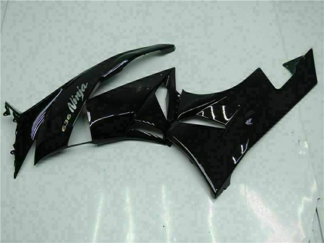 Negro Blanco Ninja 636 Carenado Moto ZX6R 09-12