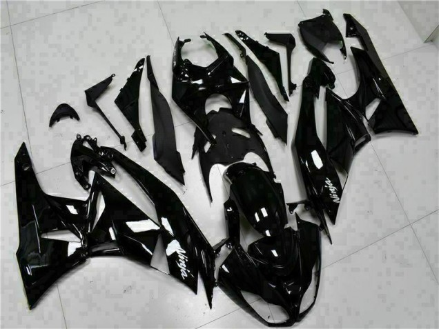 Negro Blanco Ninja Carenado Moto ZX6R 09-12 Negro Blanco Ninja Carenado Moto ZX6R 09-12