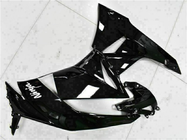 Negro Blanco Ninja Carenado Moto ZX6R 09-12 Negro Blanco Ninja Carenado Moto ZX6R 09-12