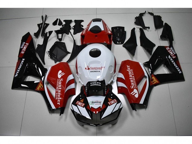 Negro Blanco Rojo Santander Carenado Moto CBR 1000 RR 12-16