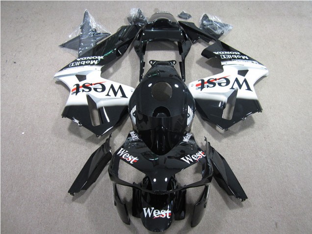 Negro Blanco West Carenado Moto CBR 600 RR 05-06 Negro Blanco West Carenado Moto CBR 600 RR 05-06