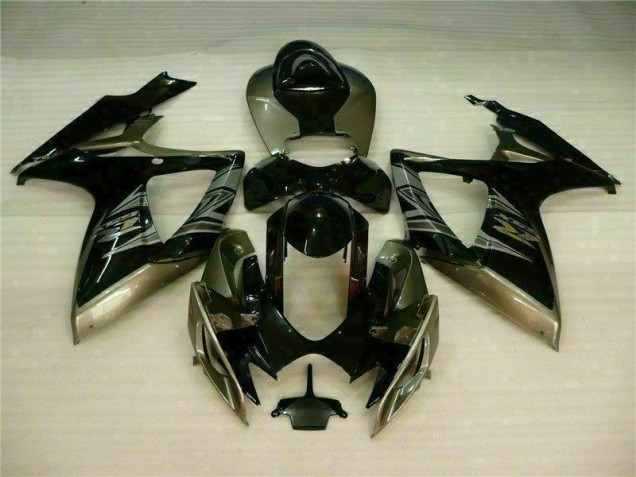 Negro Gris Kit Carenado Moto GSXR 600 / 750 K6 06-07 Negro Gris Kit Carenado Moto GSXR 600 / 750 K6 06-07