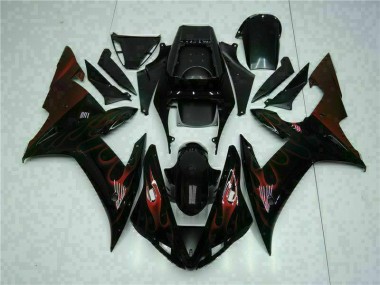 Negro Kits Carenado Moto R1 02-03