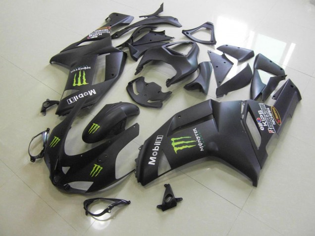 Negro Mate Monster Carenado Moto ZX6R 07-08 Negro Mate Monster Carenado Moto ZX6R 07-08
