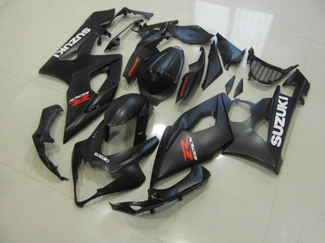 Negro Mate con Blanco Calcomanías Carenado Moto GSXR 1000 K5 05-06 Negro Mate con Blanco Calcomanías Carenado Moto GSXR 1000 K5 05-06