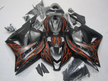 Negro Naranja Llama Carenado Moto CBR 600 RR 09-12