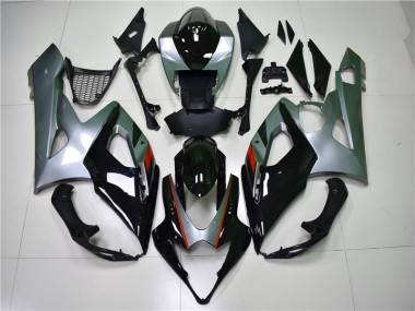 Negro Plata Carenado Moto GSXR 1000 K5 05-06