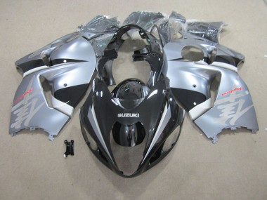 Negro Plata Carenado Moto GSXR 1300 Hayabusa 96-07