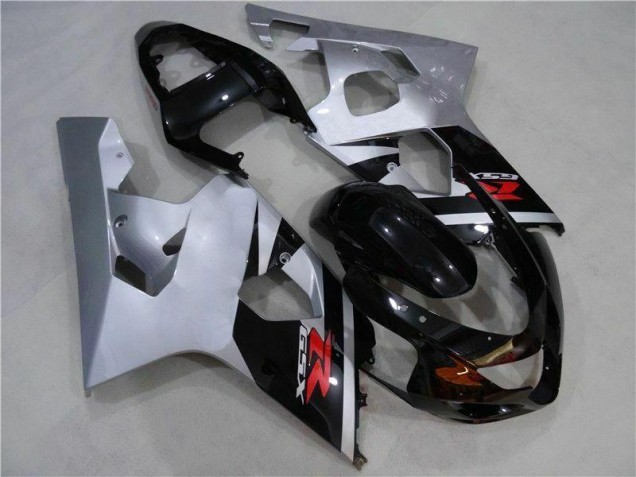 Negro Plata Carenado Moto GSXR 600 / 750 K4 04-05