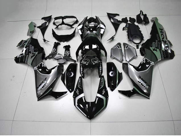Negro Plata HRC Carenado Moto CBR 1000 RR 17-23 Negro Plata HRC Carenado Moto CBR 1000 RR 17-23