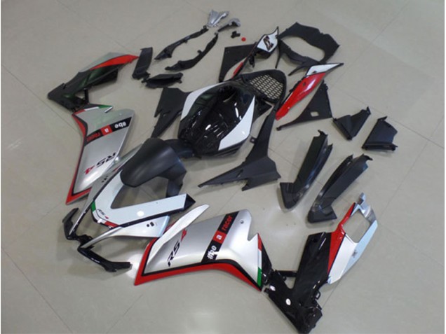 Negro Plata Rojo Kits Carenado Moto RS4 50 125 11-18 Negro Plata Rojo Kits Carenado Moto RS4 50 125 11-18