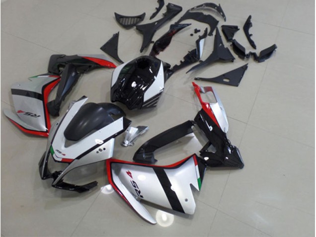 Negro Plata Rojo Kits Completo Carenado Moto RS4 50 125 11-18 Negro Plata Rojo Kits Completo Carenado Moto RS4 50 125 11-18