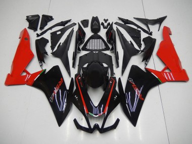 Negro Rojo ABS Kits Carenado Moto RSV4 09-15