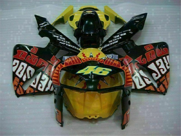 Negro Rojo Amarillo 46 Carenado Moto CBR 600 RR 05-06 Negro Rojo Amarillo 46 Carenado Moto CBR 600 RR 05-06