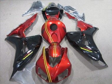 Negro Rojo Amarillo Kit Carenado Inyección CBR 1000 RR 06-07