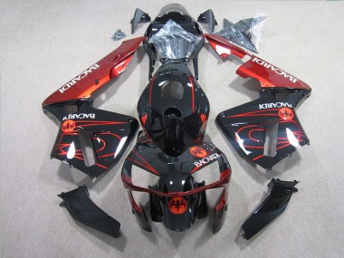 Negro Rojo BACARDI Carenado Moto CBR 600 RR 05-06