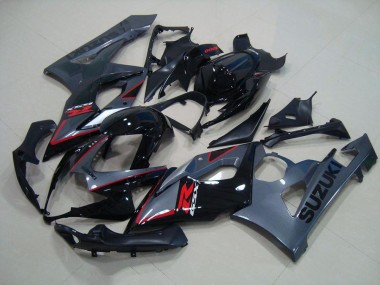 Negro Rojo Calcomanías Carenado Moto GSXR 1000 K5 05-06