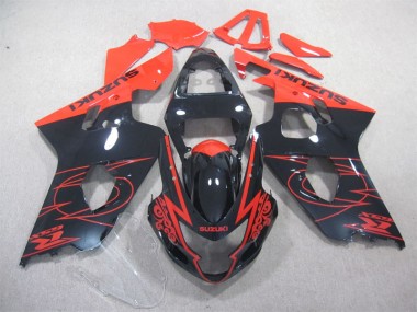Negro Rojo Carenado Moto GSXR 600 K4 04-05