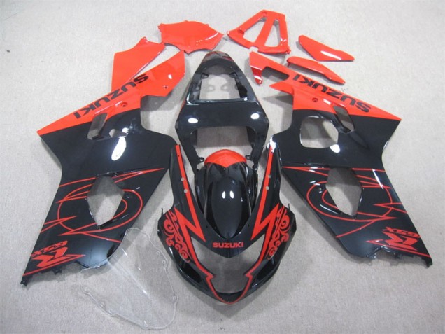 Negro Rojo Carenado Moto GSXR 600 K4 04-05 Negro Rojo Carenado Moto GSXR 600 K4 04-05