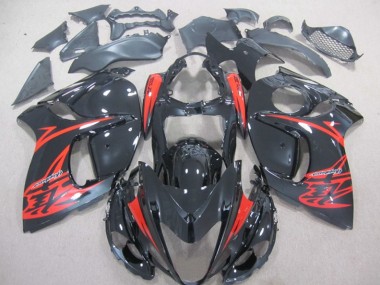 Negro Rojo Carenado Moto & Plástico GSXR 1300 Hayabusa 08-19