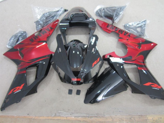 Negro Rojo Carenado Moto R1 00-01 Negro Rojo Carenado Moto R1 00-01