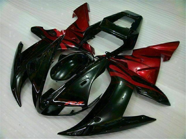 Negro Rojo Kit Carenado Moto R1 02-03 Negro Rojo Kit Carenado Moto R1 02-03