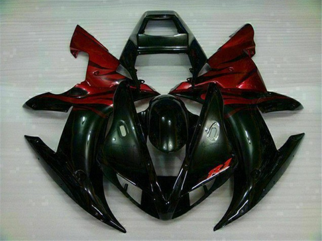 Negro Rojo Kit Carenado Moto R1 02-03 Negro Rojo Kit Carenado Moto R1 02-03