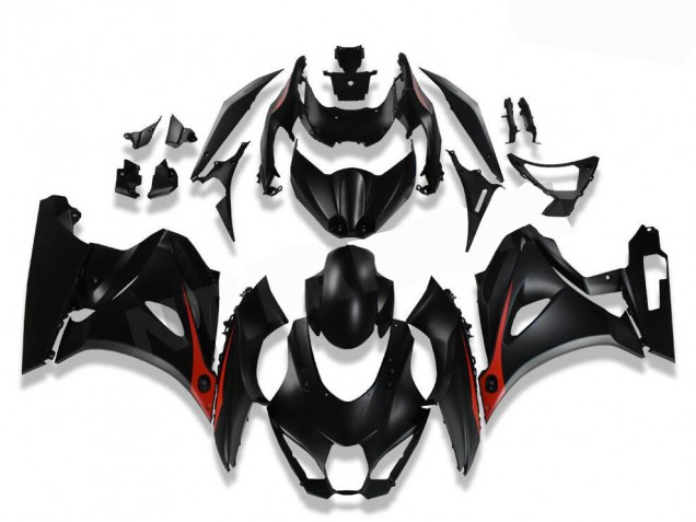 Negro Rojo Kit Completo Carenado Moto GSXR 1000 17-23