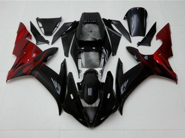 Negro Rojo Kits Completo Carenado Moto ABS R1 02-03