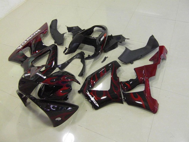 Negro Rojo Llama Carenado Moto CBR 900 RR 929 00-01