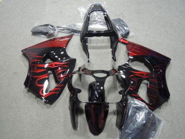Negro Rojo Llama Kit Carenado Moto ZX6R 00-02
