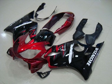 Negro Rojo Moto Plástico CBR 600 F4i 04-07