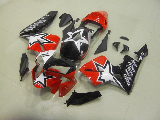 Negro Rojo Moto Plástico CBR 600 RR 03-04 Negro Rojo Moto Plástico CBR 600 RR 03-04