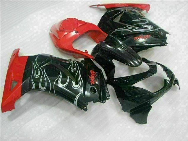 Negro Rojo Ninja Carenado Moto EX250 08-12 Negro Rojo Ninja Carenado Moto EX250 08-12